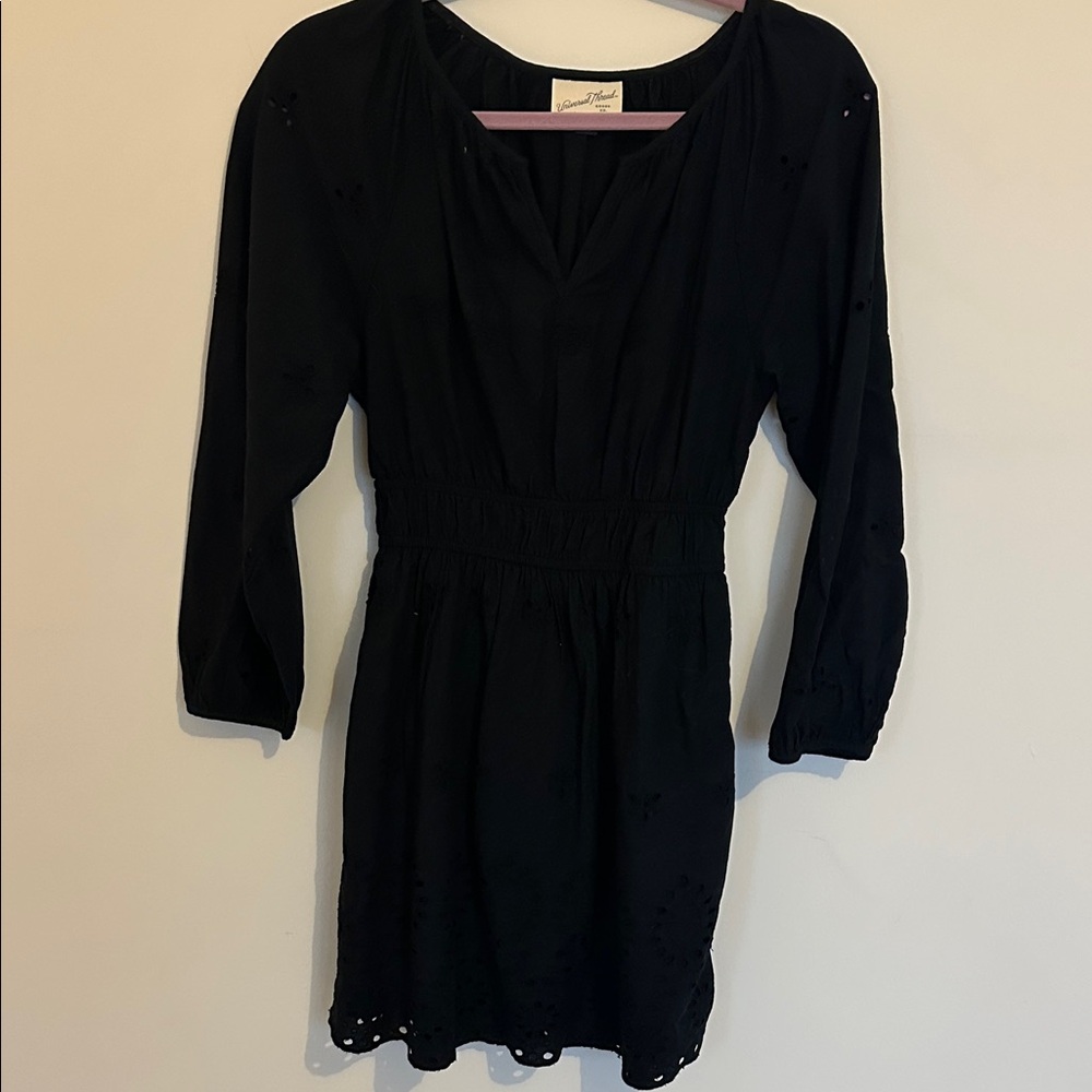 Women's Black Long Sleeve Dress